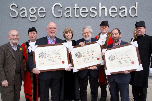 Lord Puttnam at the Freedom of Gateshead ceremony